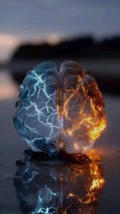 Reprezentare simbolică a creierului activat emoțional